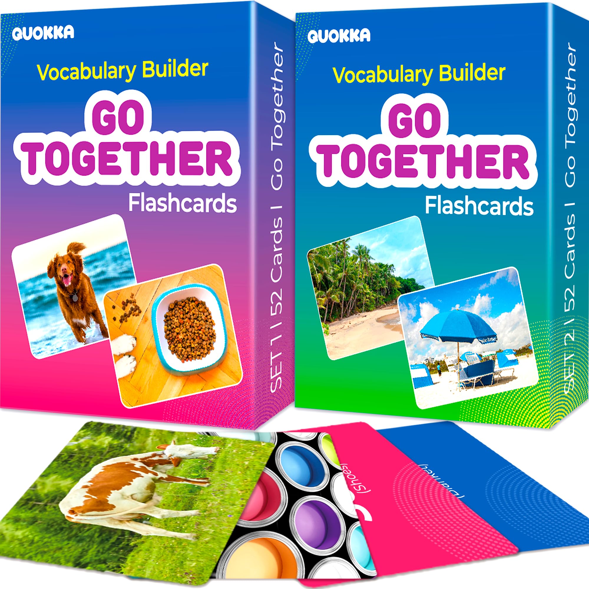 Flash Cards for Speech Development, Vocabulary Learning Set for Kids, Teachers & Parents