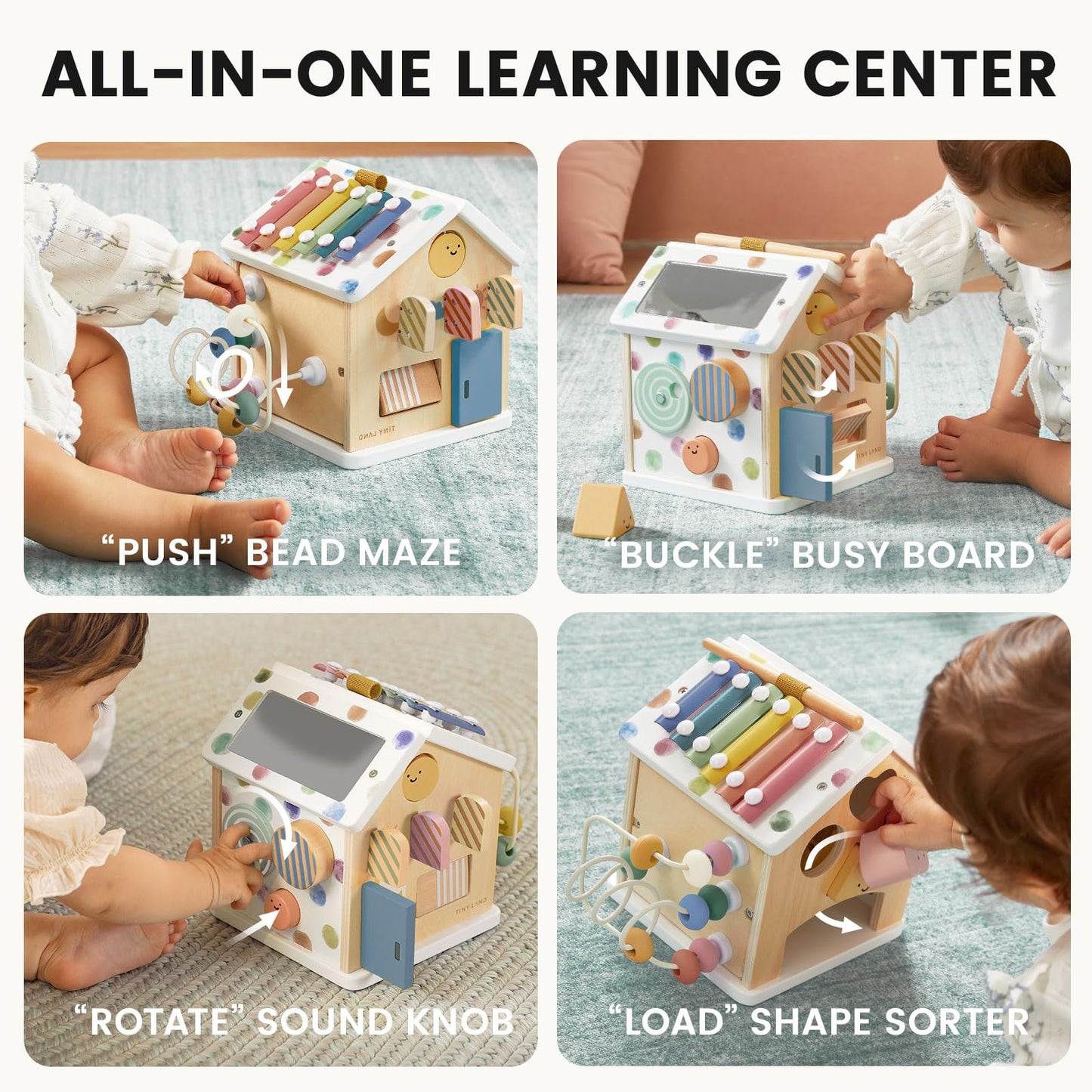 Tiny Land Wooden Activity Cube