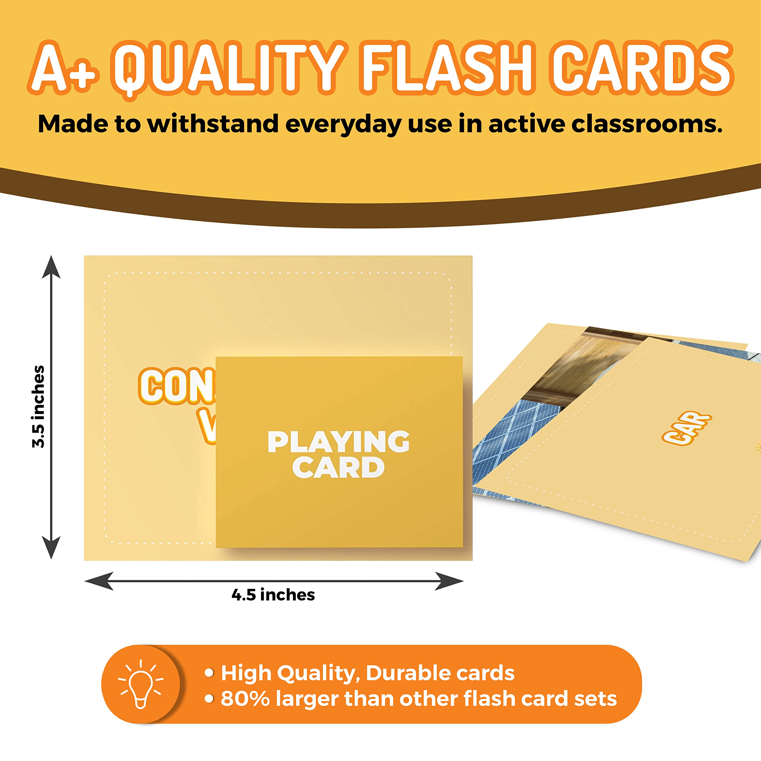 Noun Vocabulary Flash Cards for Kids, ESL Speech Therapy & Preschool Learning Set (300 Photo Cards)