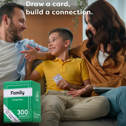 Conversation Starter Cards, Deep Connection & Open-Ended Questions for Families, Friends & Kids (150 Cards, 300 Prompts)