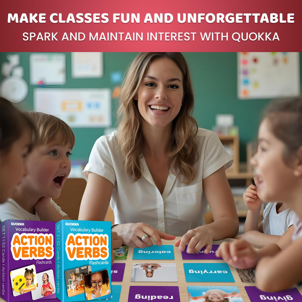 Flash Cards for Speech Development, Vocabulary Learning Set for Kids, Teachers & Parents