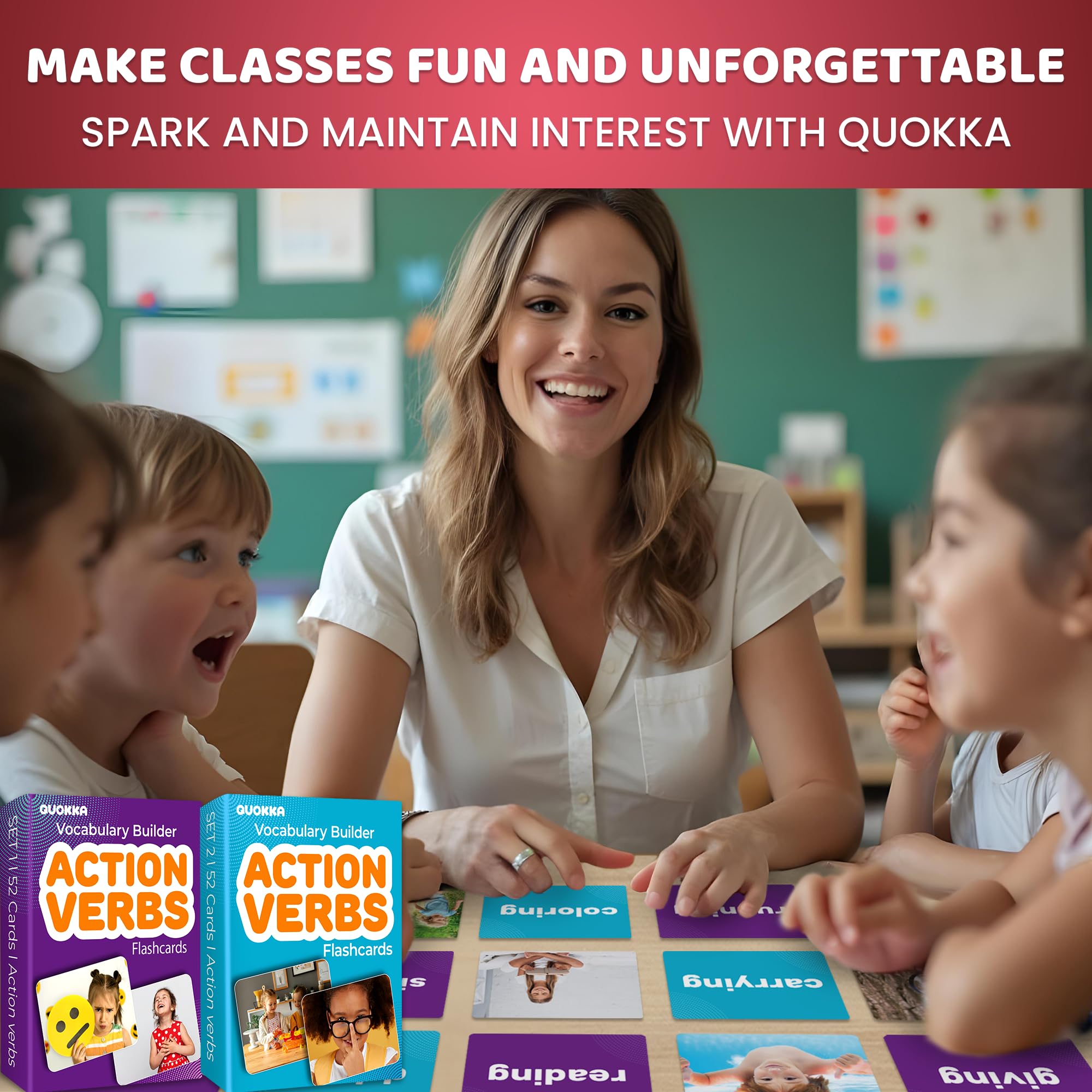 Flash Cards for Speech Development, Vocabulary Learning Set for Kids, Teachers & Parents