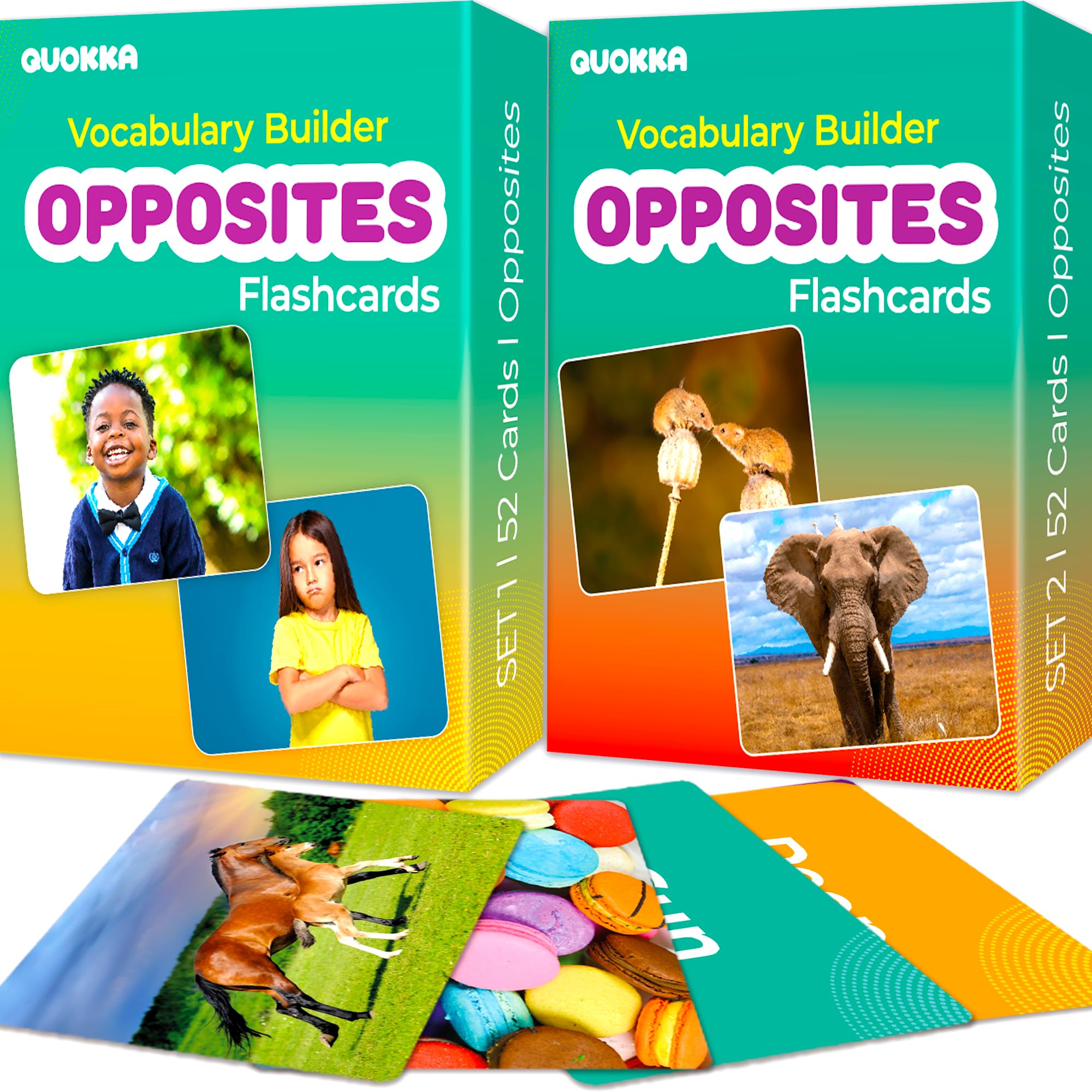 Flash Cards for Speech Development, Vocabulary Learning Set for Kids, Teachers & Parents