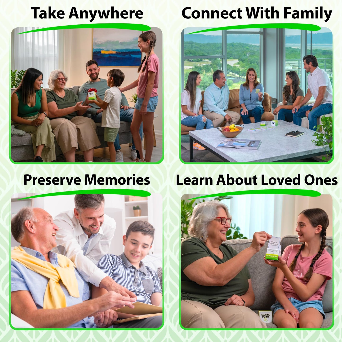 Conversation Cards for Grandparents & Family, Life Story & Memory Sharing Questions, Family Storytelling Card Game for Meaningful Connection & Legacy Building