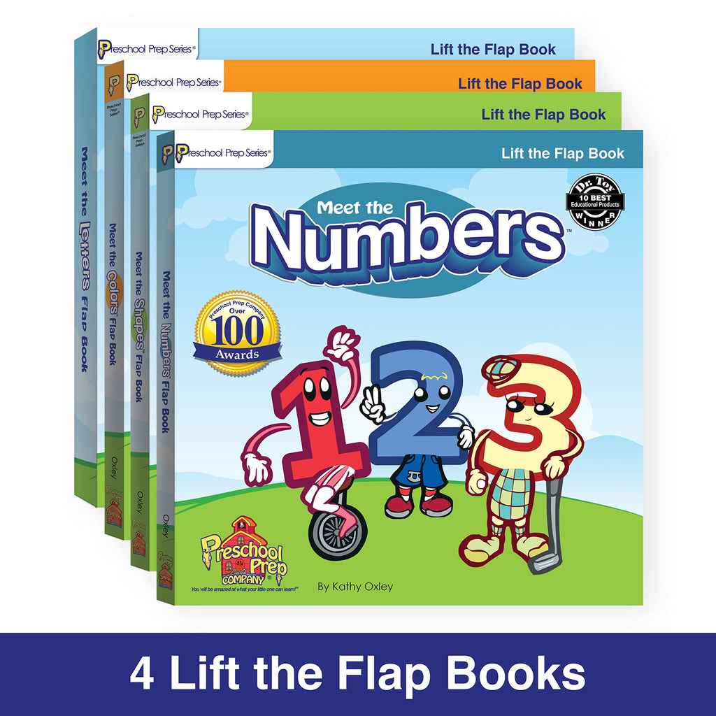 Preschool Prep Learning Pack, Letters Numbers Shapes & Colors Activity Set for Kids Early Learning Skills