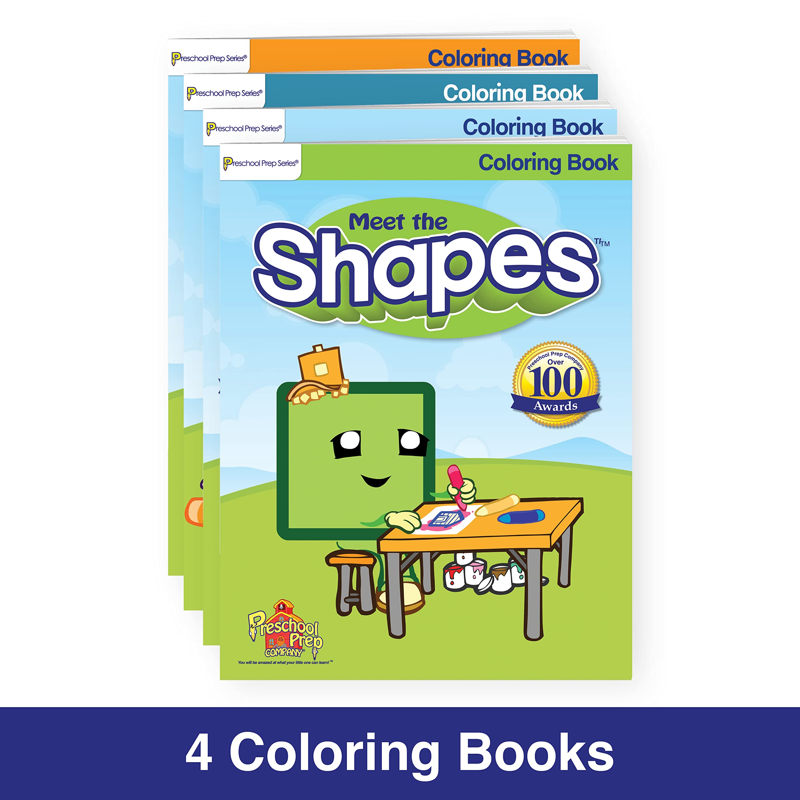 Preschool Prep Learning Pack, Letters Numbers Shapes & Colors Activity Set for Kids Early Learning Skills
