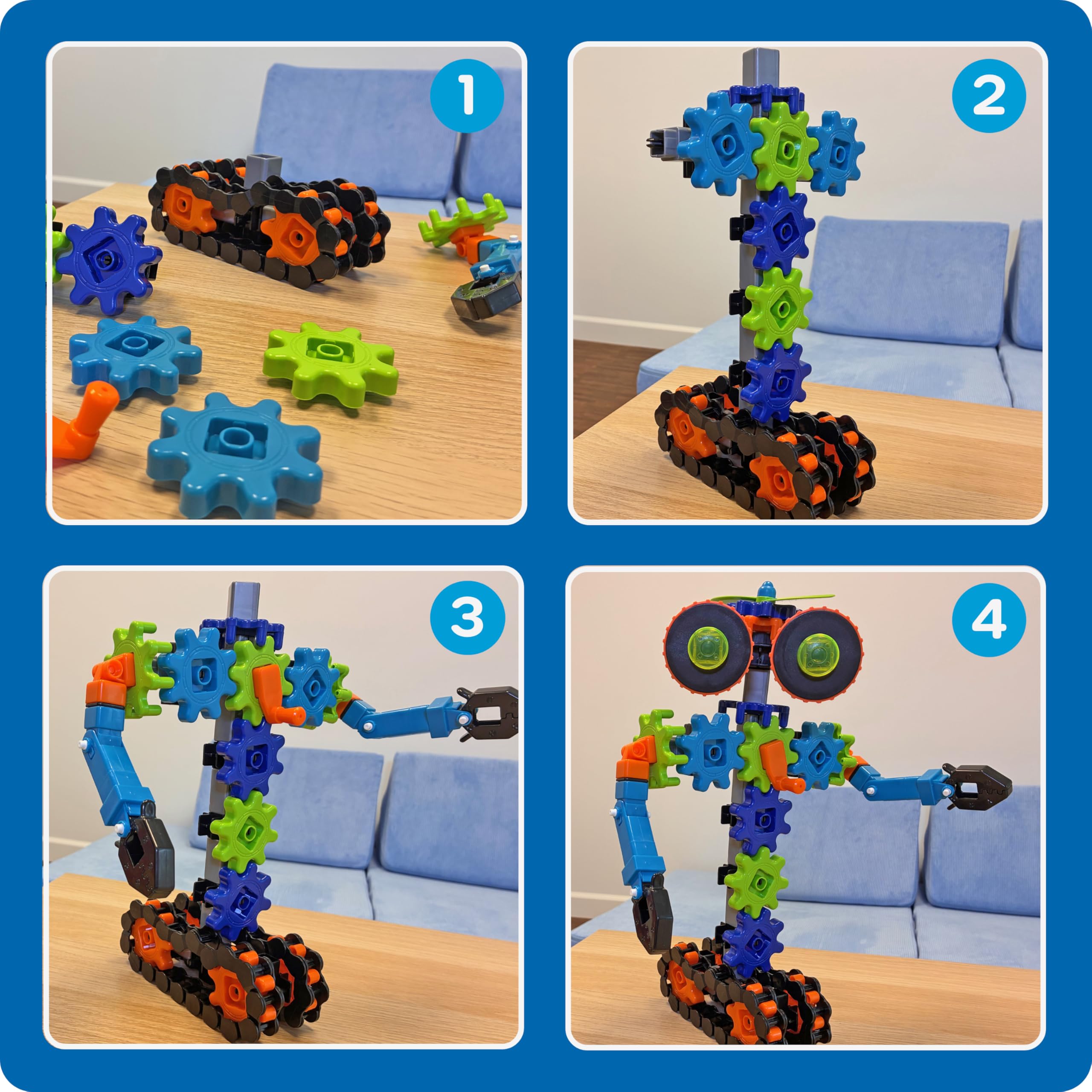 Learning Resources Gears! Robots in Motion, STEM Engineering Toy for Kids, Ages 5+