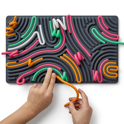 XL Sensory Fidget Activity Board, Expandable Silicone Stress & Anxiety Relief Toy for Kids, ADHD & Autism Friendly, Silent Modular Sensory Tool