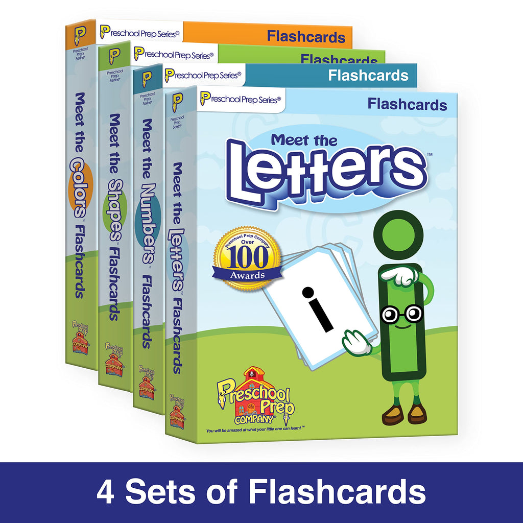 Preschool Prep Learning Pack, Letters Numbers Shapes & Colors Activity Set for Kids Early Learning Skills