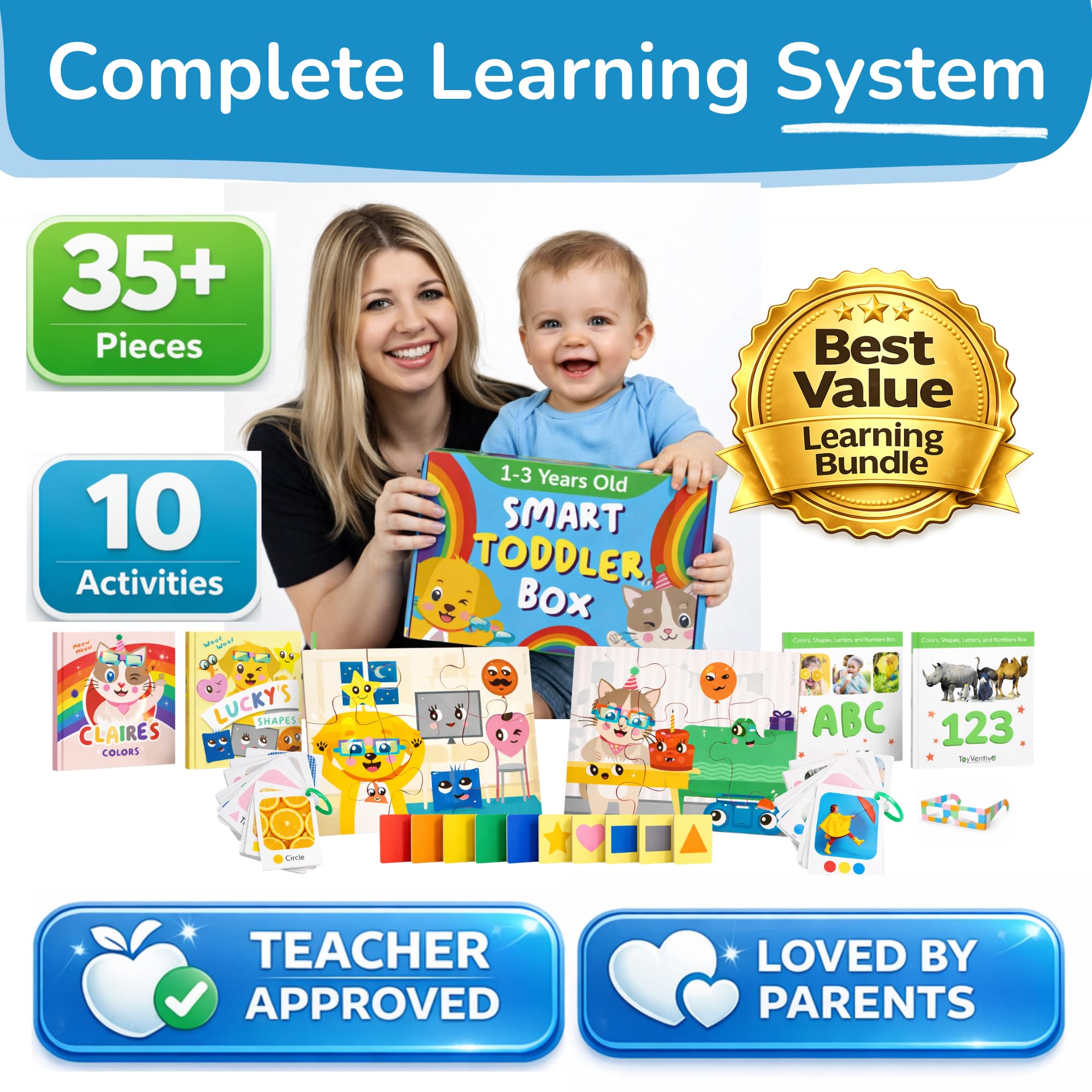TOYVENTIVE Preschool Learning Activities, Educational Books