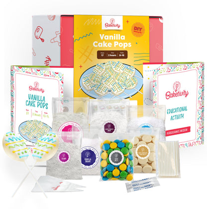 BAKETIVITY Kids Baking DIY Activity Kit - Bake Delicious Vanilla Cake Pops