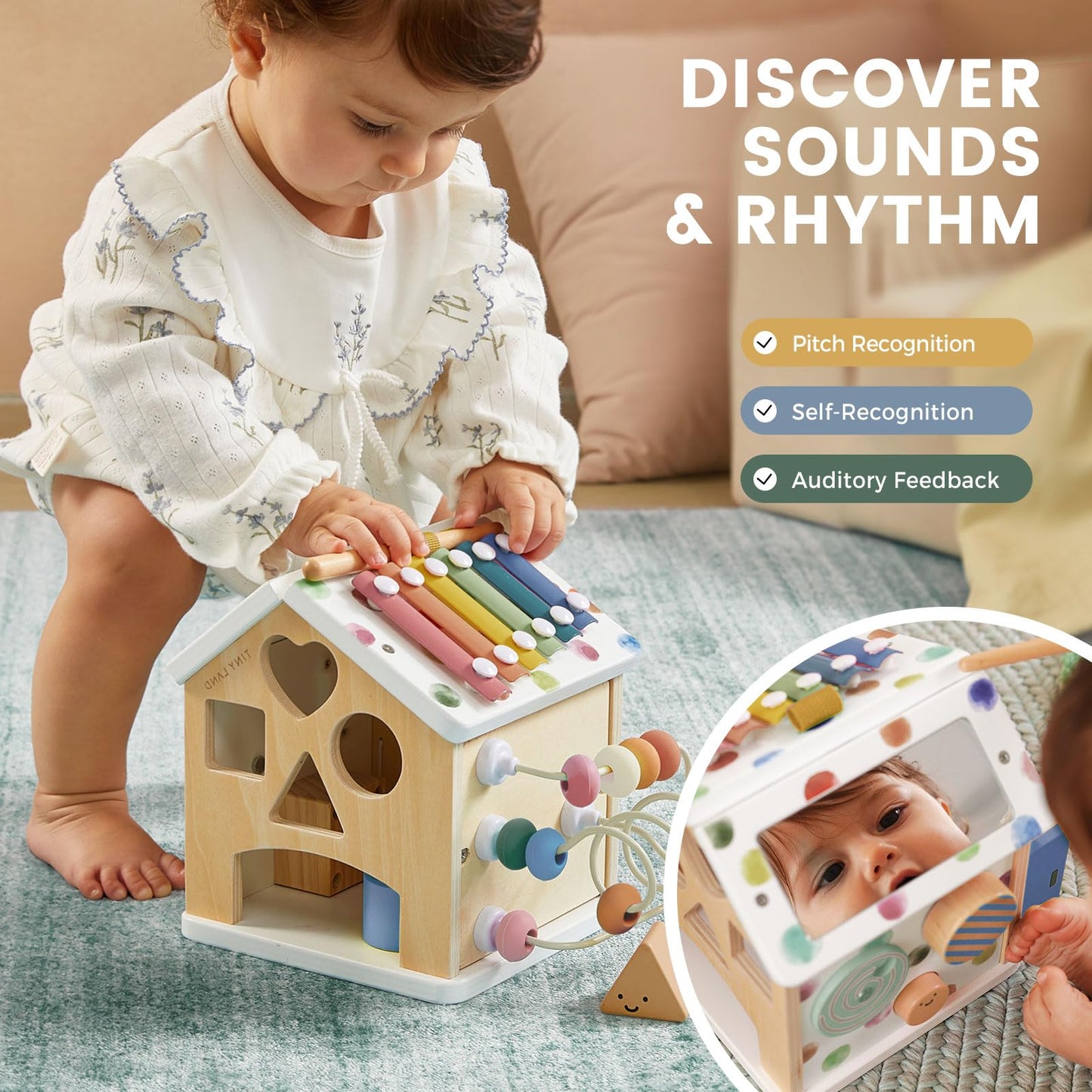 Tiny Land Wooden Activity Cube