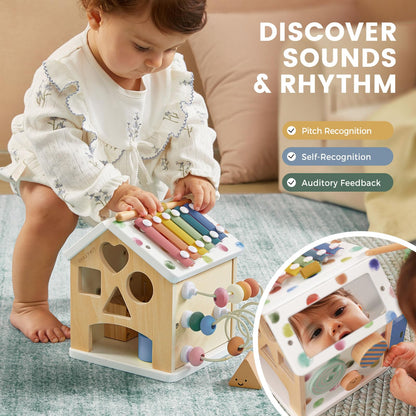 Tiny Land Wooden Activity Cube