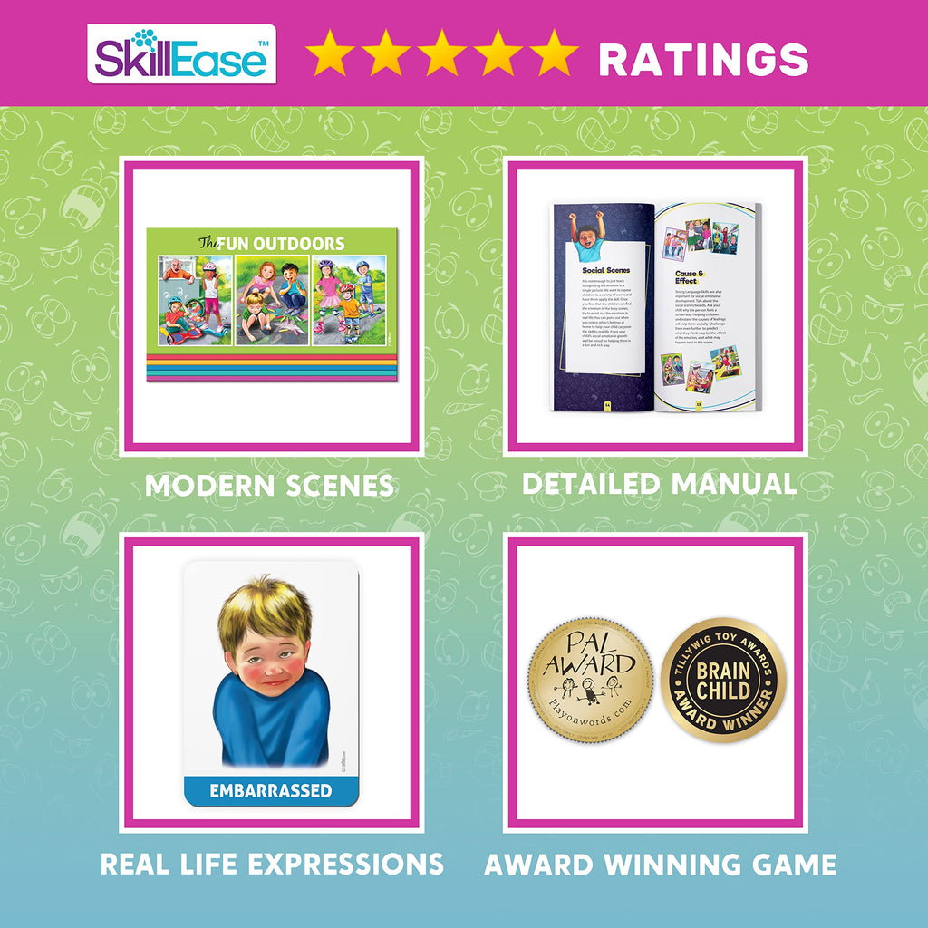 Emotions Bingo Therapy Game for Kids, Social Emotional Learning (SEL) & Social Skills Activity Set