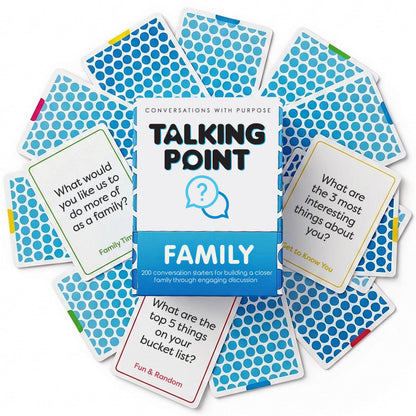 Family Conversation Cards for Kids & Adults, Dinner Table Questions Game for Connection, Communication & Quality Time Activities